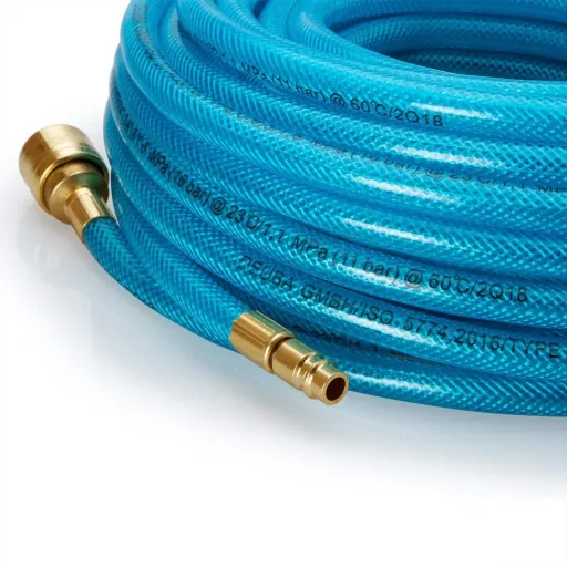 15 m air hose with quick coupling and plug