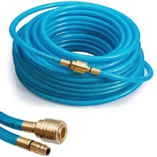 15 m air hose with quick coupling and plug