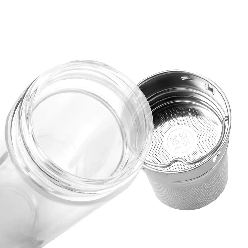 Double-walled glass tea bottle, 500 ml
