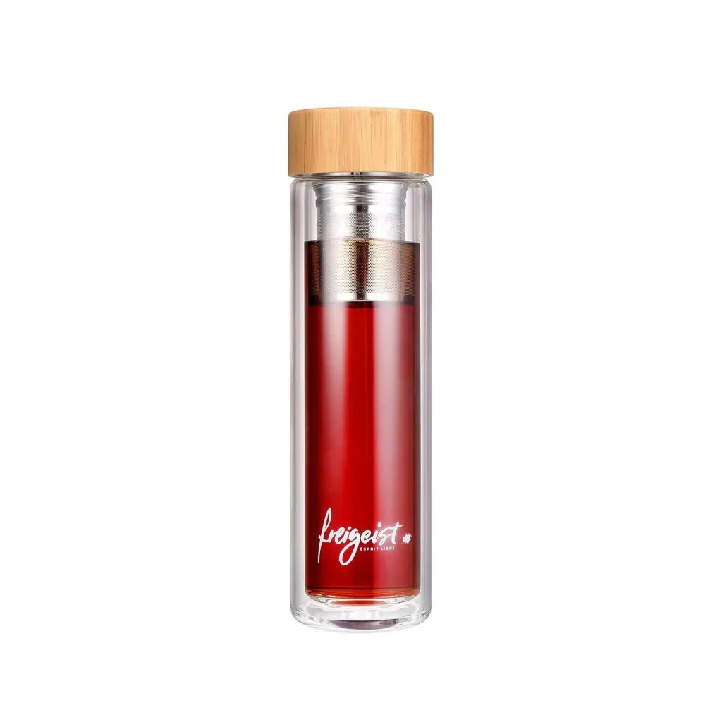 Double-walled glass tea bottle, 500 ml