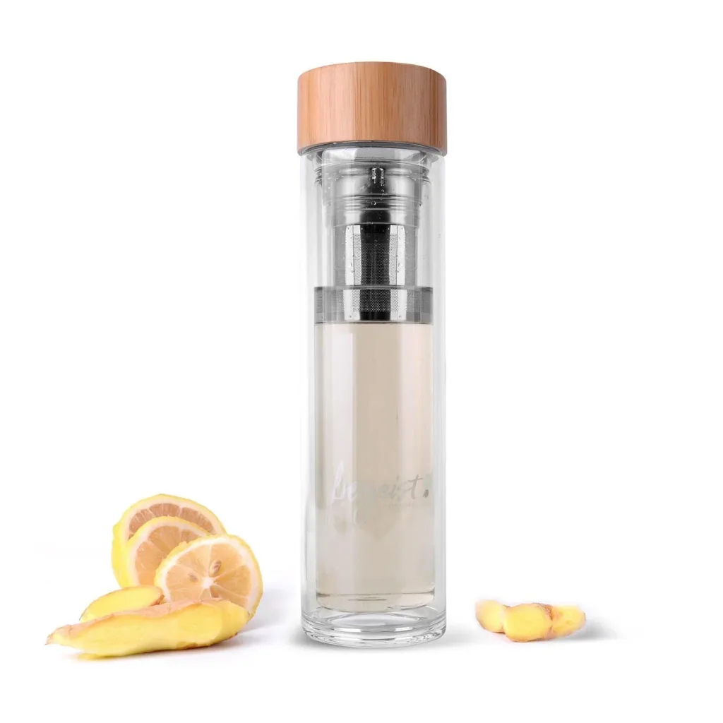 Double-walled glass tea bottle, 500 ml