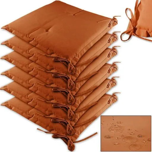 Seat cushions - 6 pieces - Terracotta