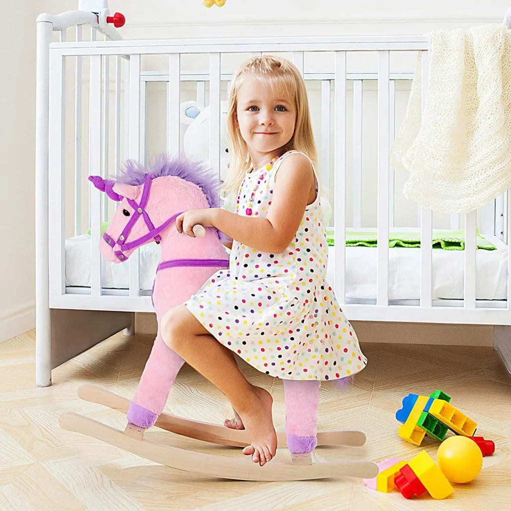 Rocking horse as a unicorn