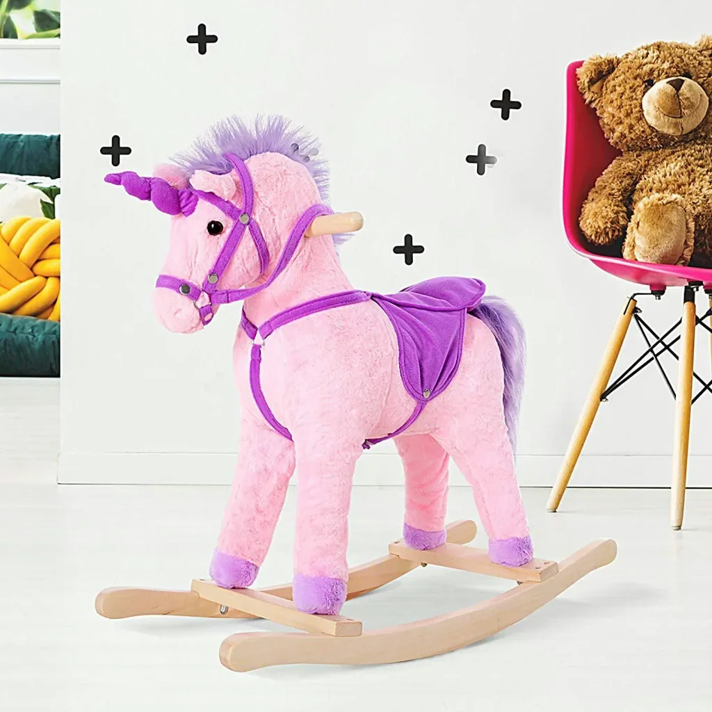 Rocking horse as a unicorn