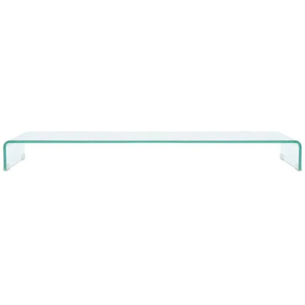 TV cabinet/monitor stand transparent 120x30x13 cm glass