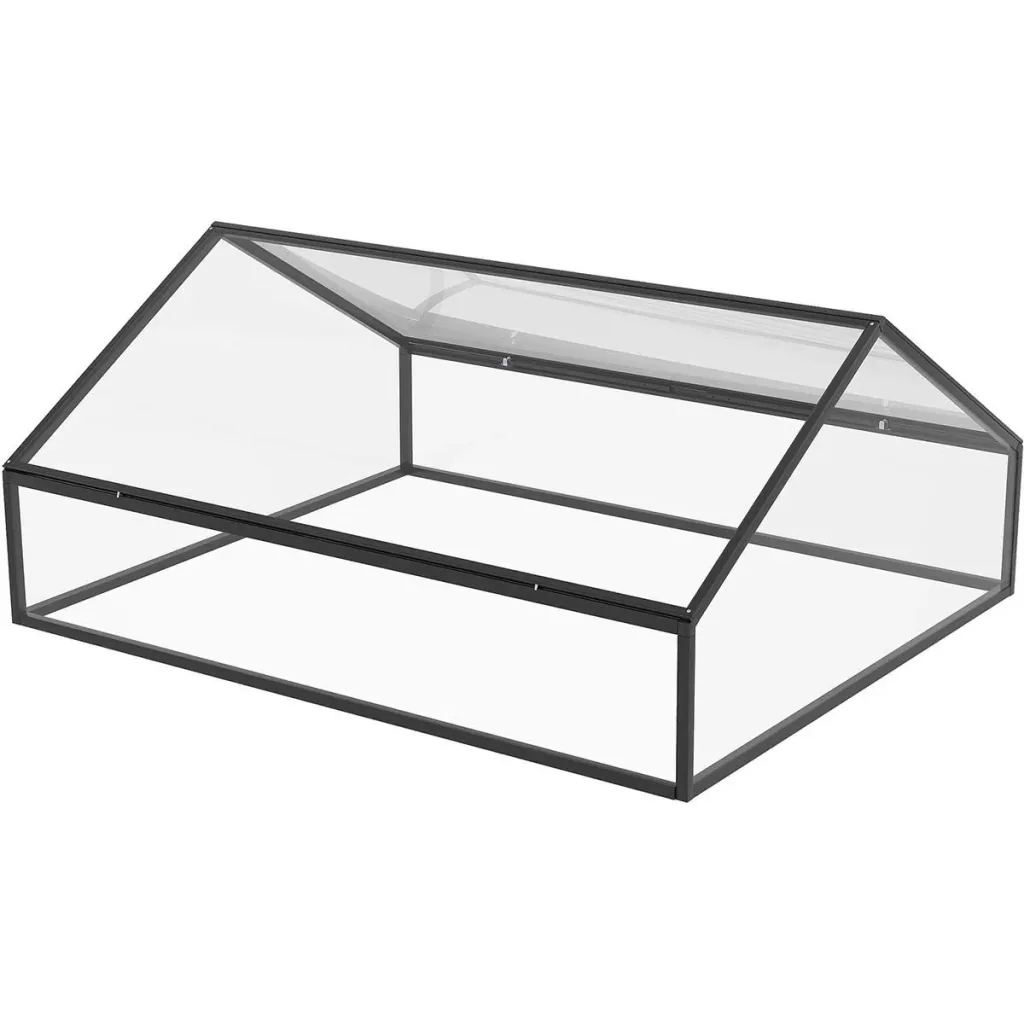 Greenhouse with adjustable doors, 117 x 97 x 52 cm, aluminum, transparent