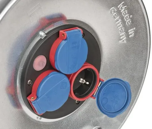 Cable reel Garant S IP44, diameter 290mm, sheet steel, oil-resistant cable, 40m