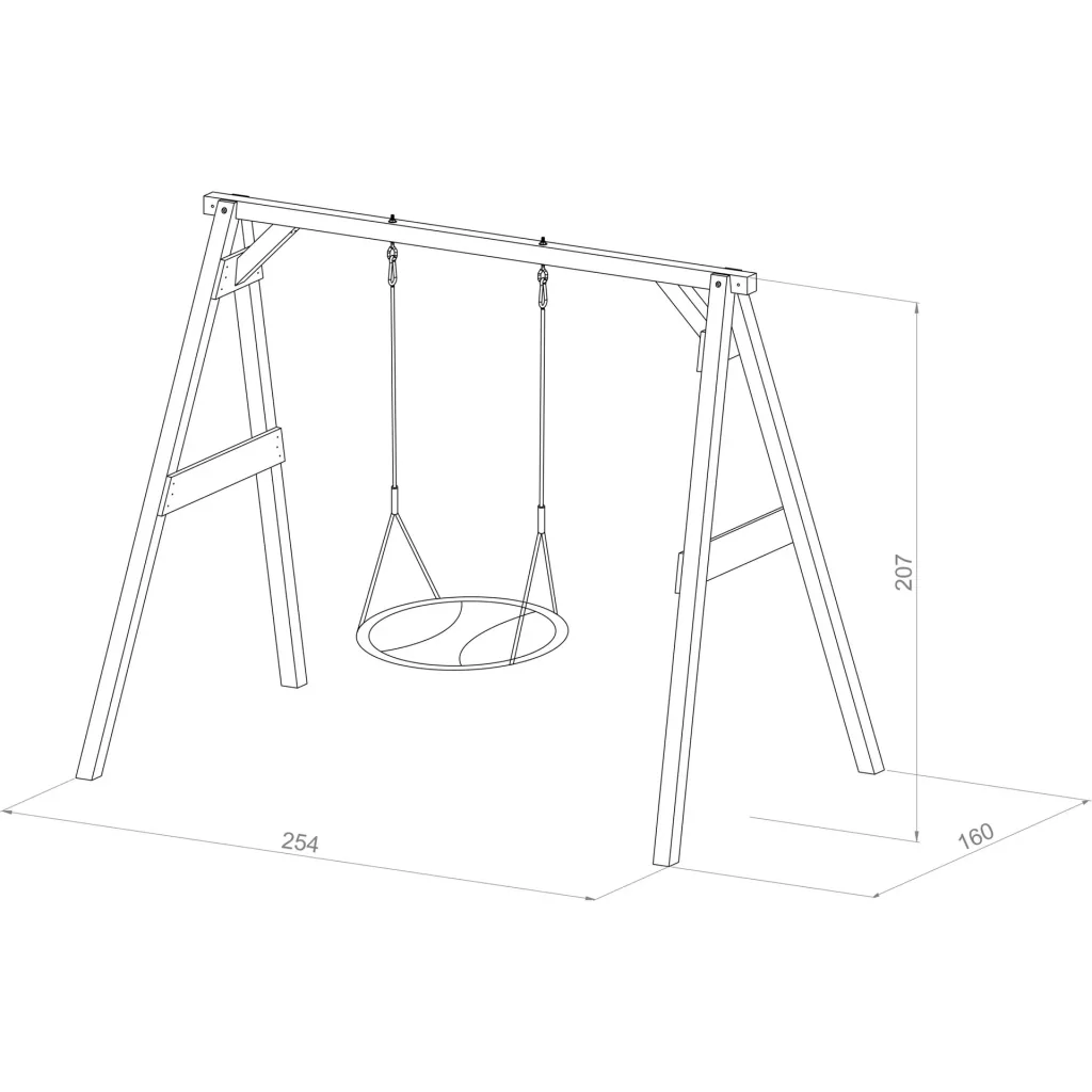 Nest swing Summer white/brown