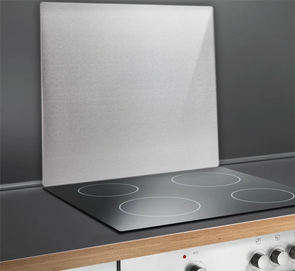 Wall panel stainless steel splash guard