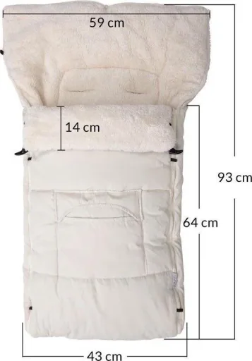 Baby Carrier Footmuff Beige | Teddy | Maxi-Cosi | with Storage Bag