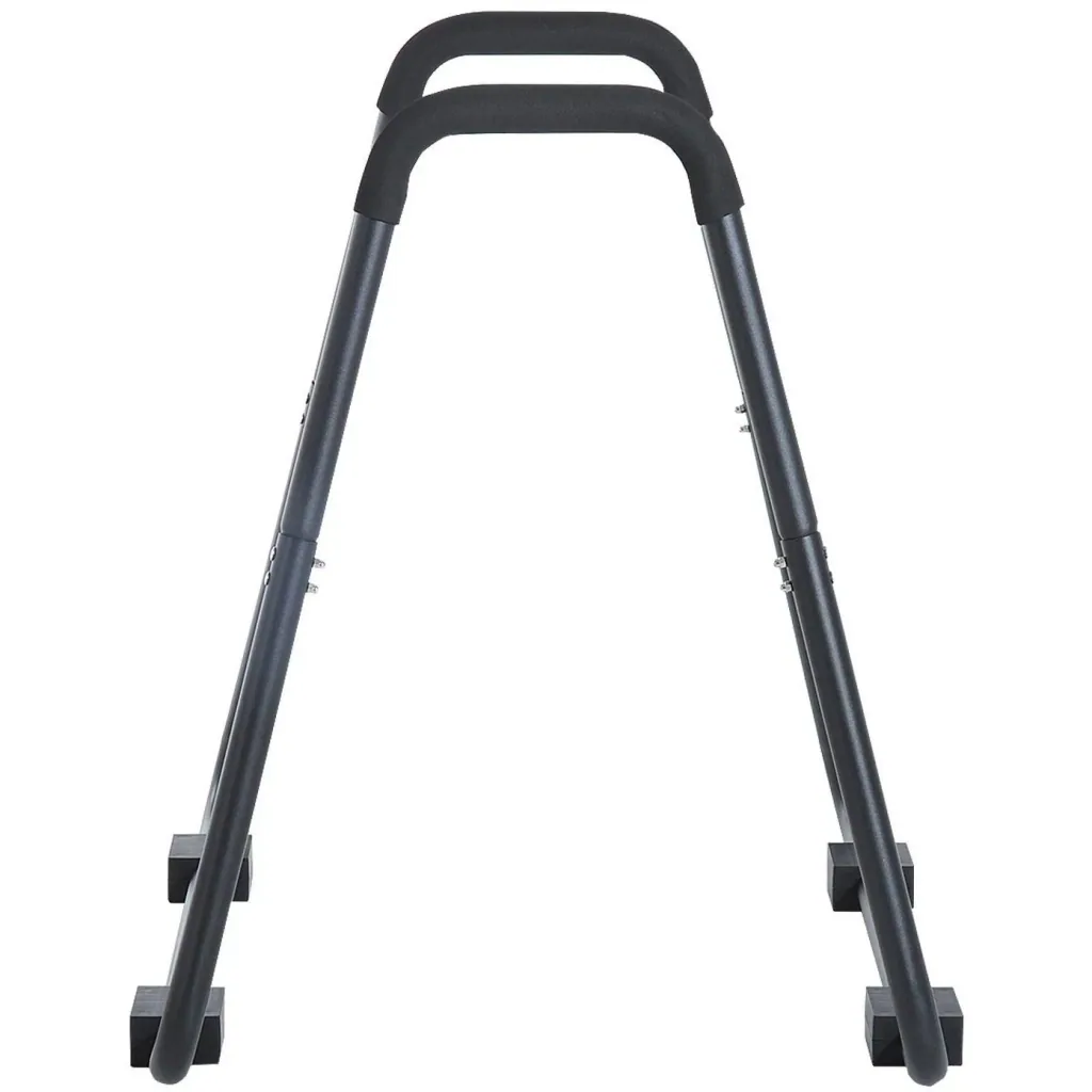Dip station with sling trainer steel black