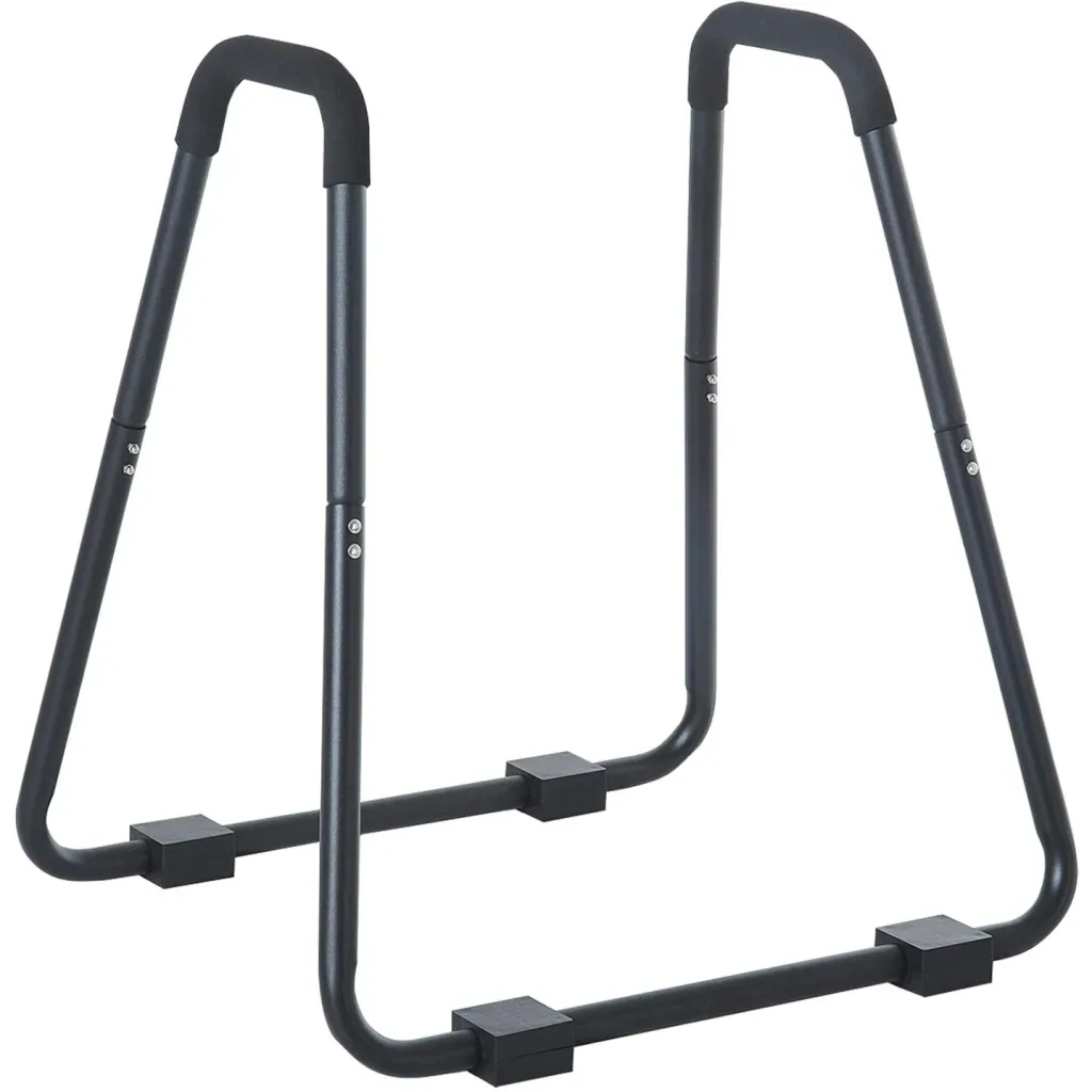 Dip station with sling trainer steel black