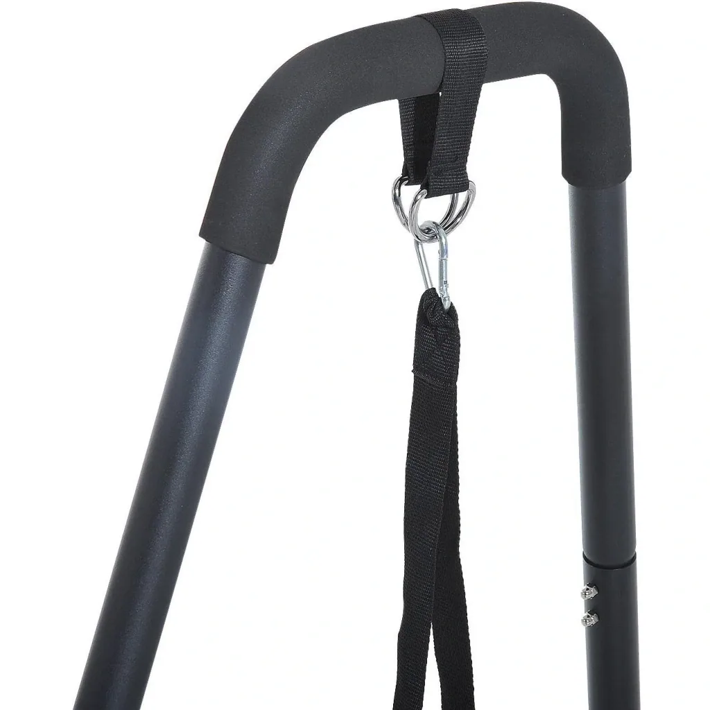 Dip station with sling trainer steel black