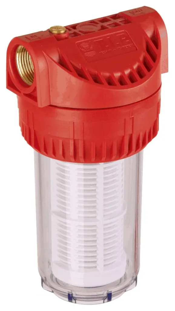 Pre-filter for garden pumps and domestic waterworks 17.8 cm (7 inches), water flow up to 7,000 l/h