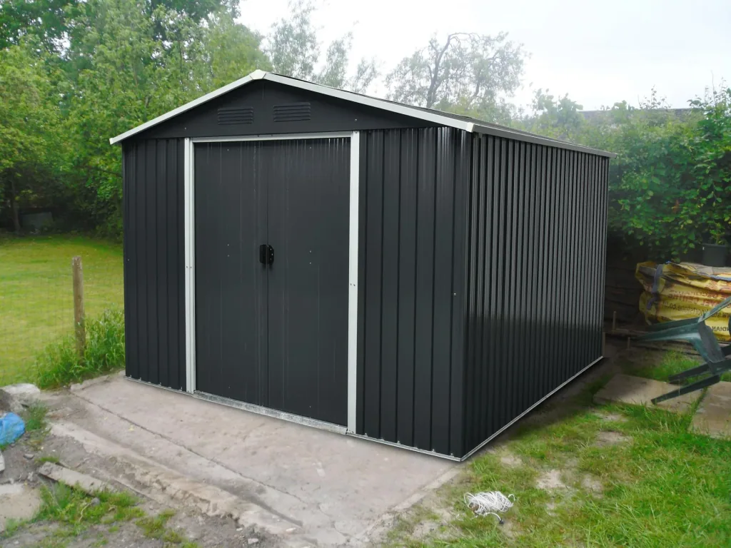 Tool shed Dresden II 108, slate/cream