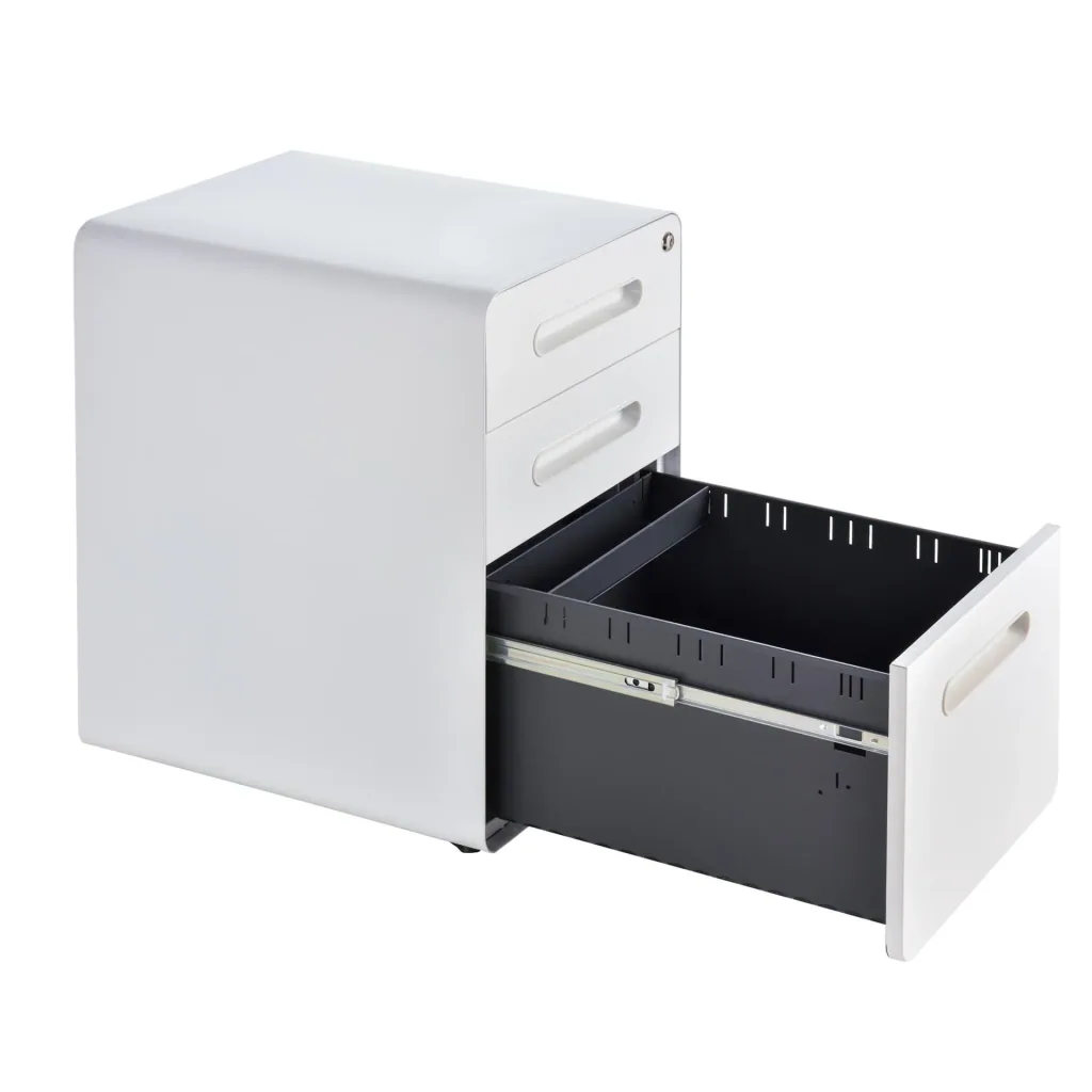 Filing cabinet with 3 drawers, white