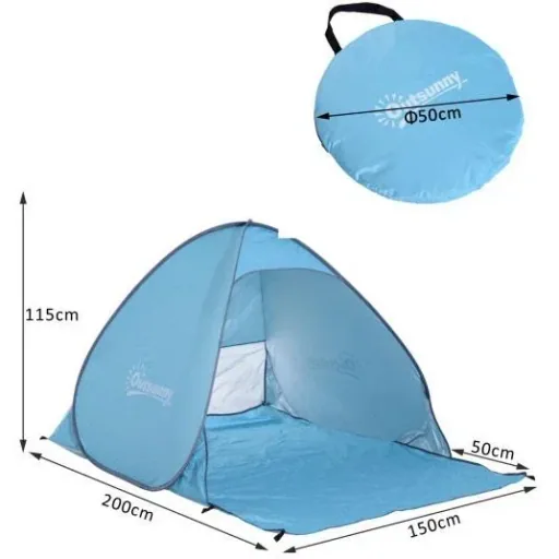 Blue Pop-Up Tent Beach Shelter Beach Tent Camping Tent