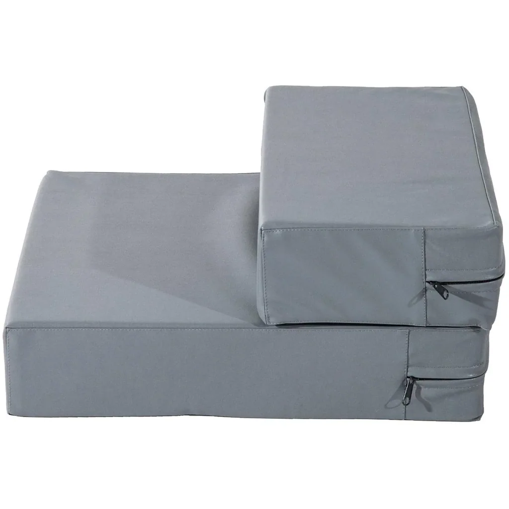 Pet stairs foldable base for cats and dogs grey