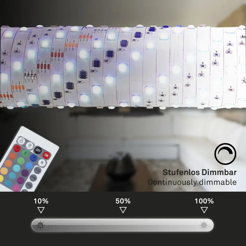 RGB-LED Flexband, 5m, 150 RGB-LEDs, 22 Watt, IP20