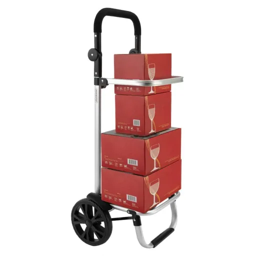 Shopping cart blue aluminum 35L 31x24x54cm