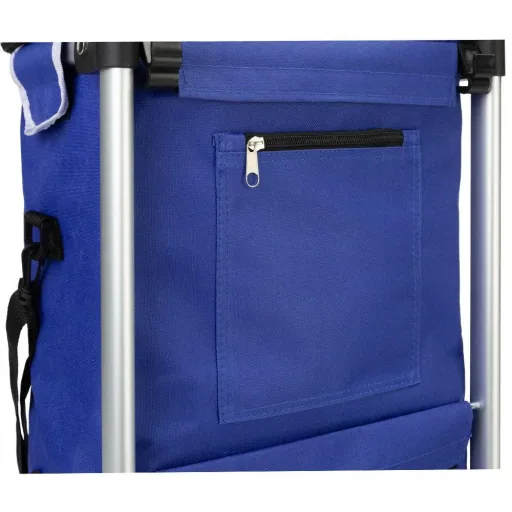 Shopping cart blue aluminum 35L 31x24x54cm