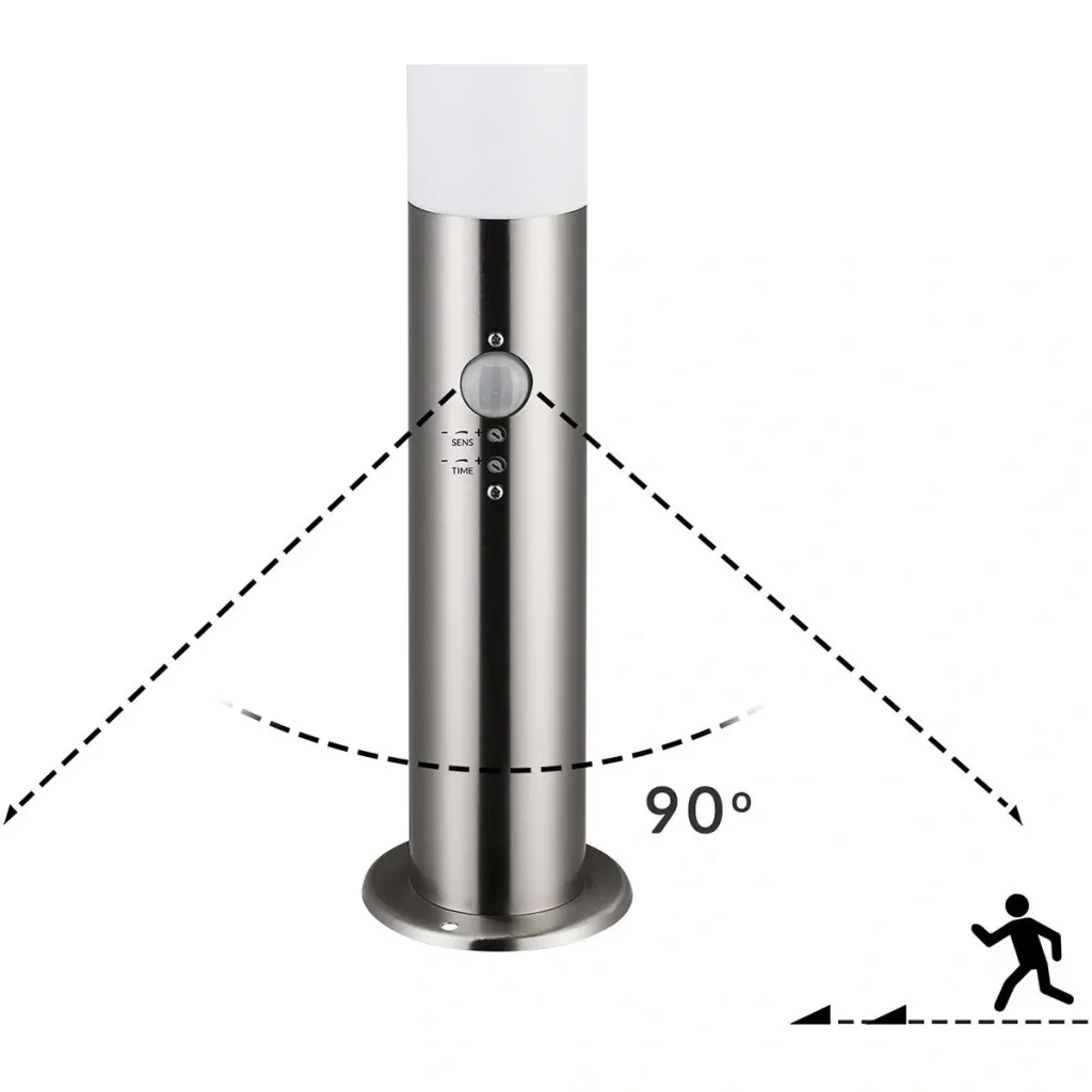 Pathlight - Outdoor Lighting - Garden Lighting - Stainless Steel - With Sensor - 48 x 12 cm - Silver