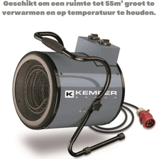 Electric hot air gun 65350E - 400 Volt CEE plug - 5000W - 3 speeds - 411 m³/h - with thermostat