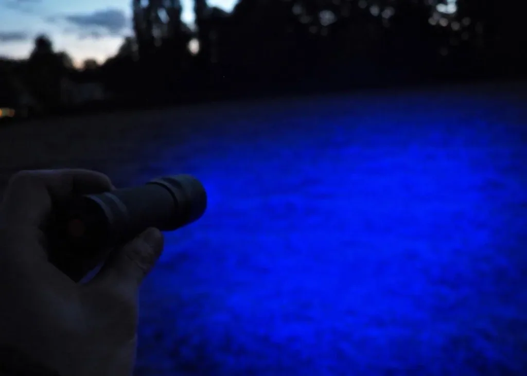 LED flashlight P7QC with 4 light colors
