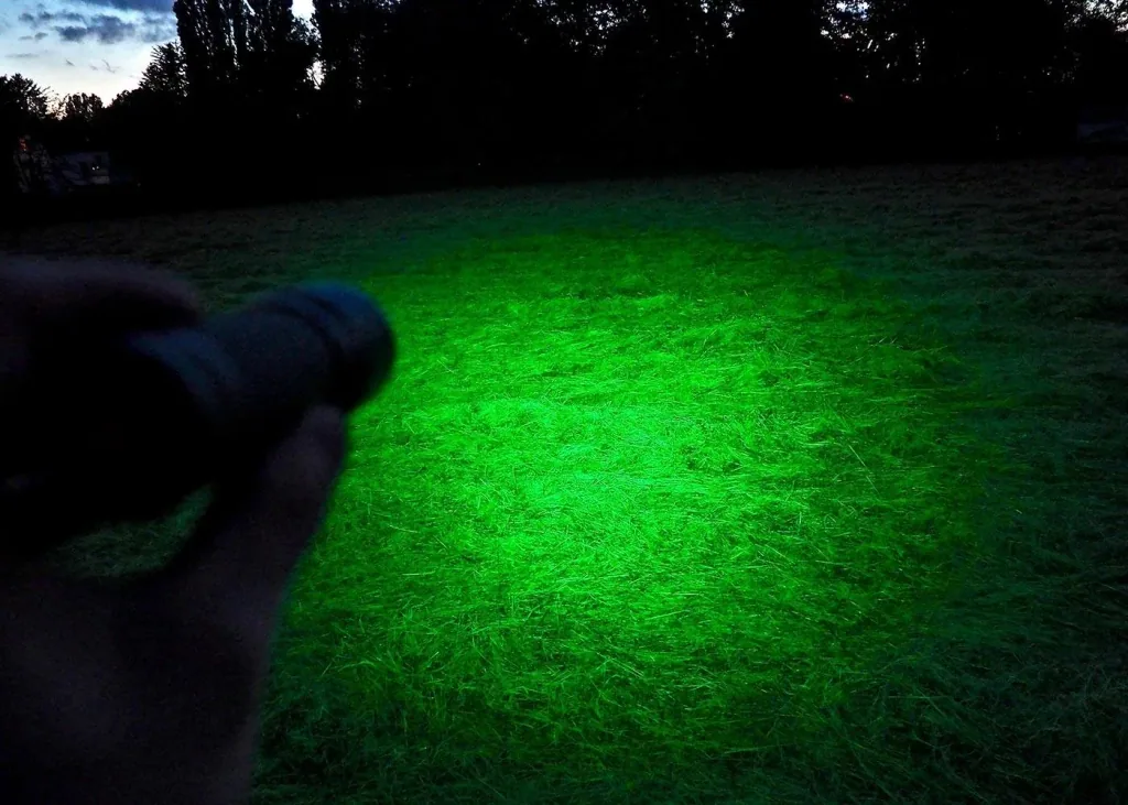 LED flashlight P7QC with 4 light colors