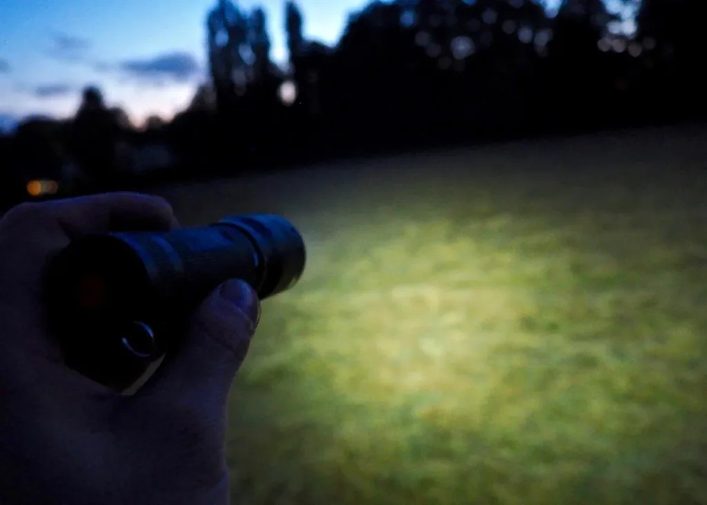 LED flashlight P7QC with 4 light colors