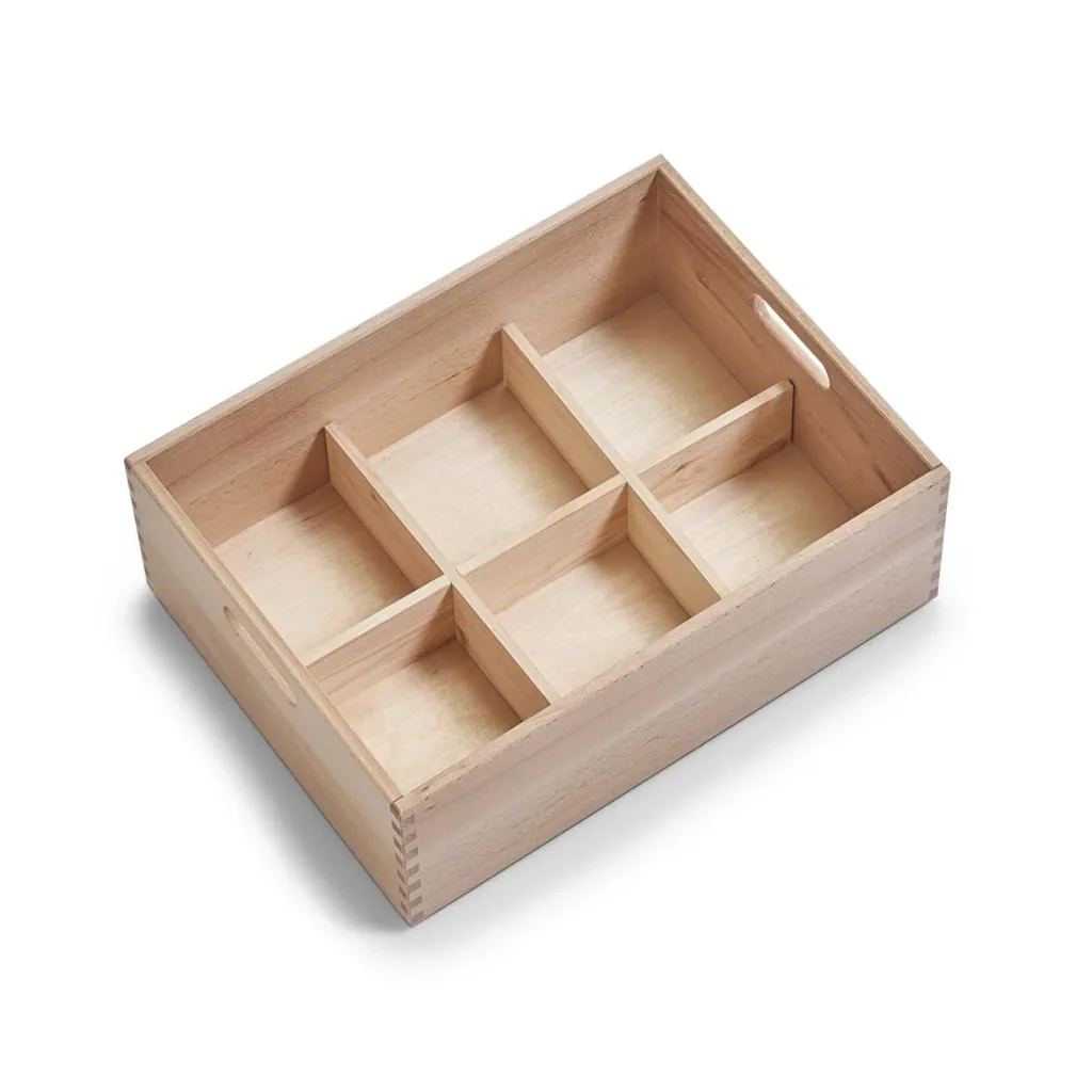 All-purpose box, varnished beech, 40 x 30 x 15 cm