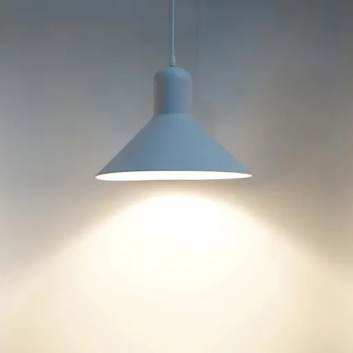 Hanging lamp ceiling spotlight industrial vintage E27 40W kitchen bar metal white ?34.5 x H28 cm (without bulb)