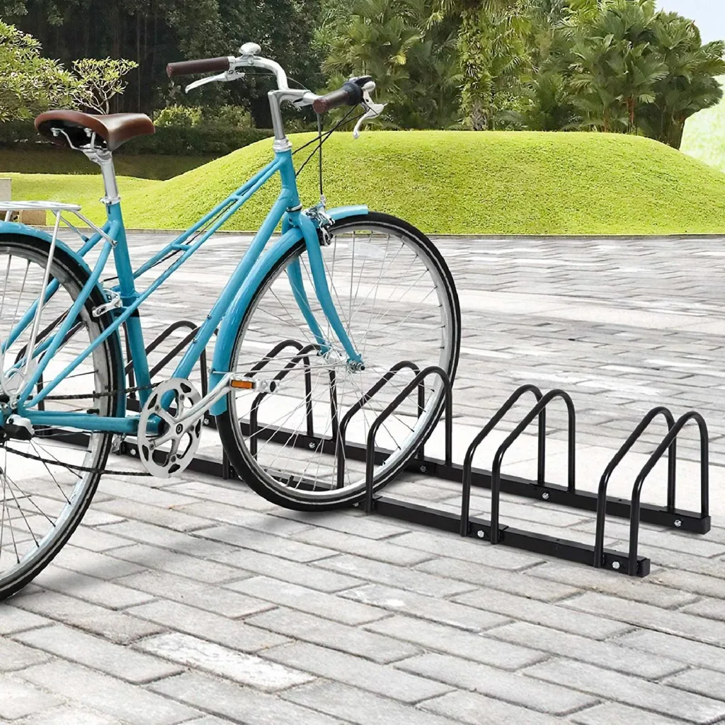 Bicycle stand for 5 bicycles, black