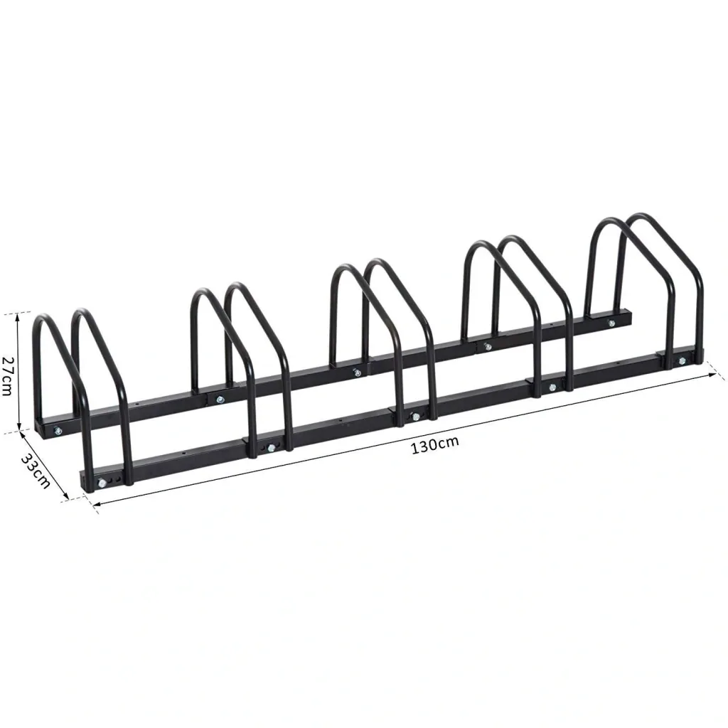 Bicycle stand for 5 bicycles, black