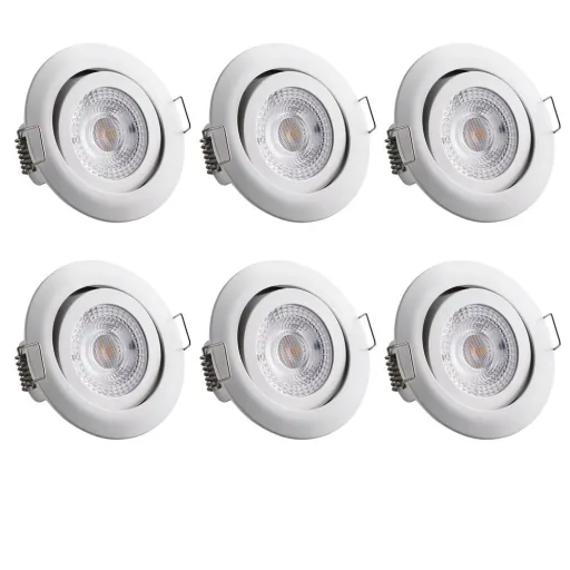 LED downlight Krog 6 pieces white