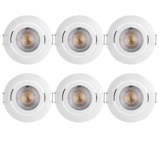 LED downlight Krog 6 pieces white