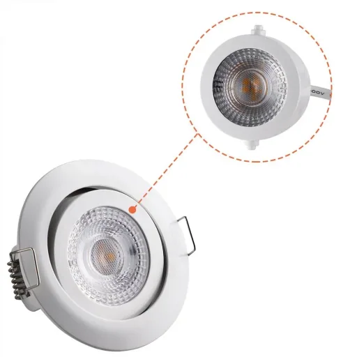 LED downlight Krog 6 pieces white