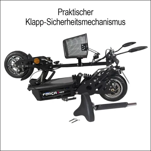 E-scooter "Camper" Basic 20 km/h including removable shopping basket black