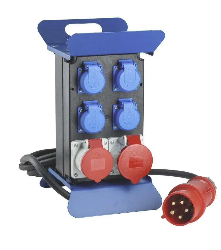 Power distributor "STECKY 2" - 32A, 4m rubber cable with CEE plug, max. 22kW