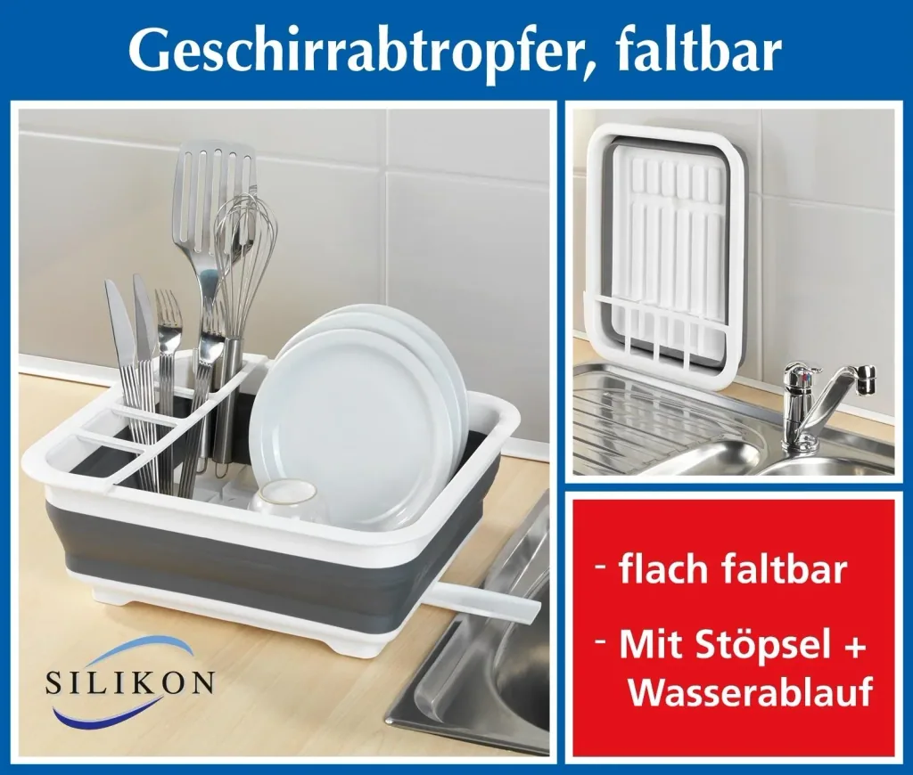 Foldable dish drainer