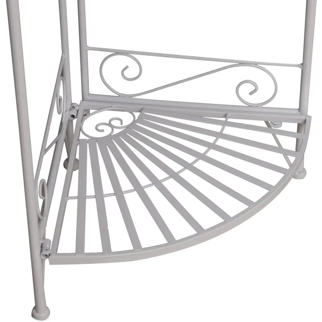 Bathroom shelf, plant shelf, standing shelf, bookcase, storage shelf, foldable metal, white, 46 x 31 x 157 cm