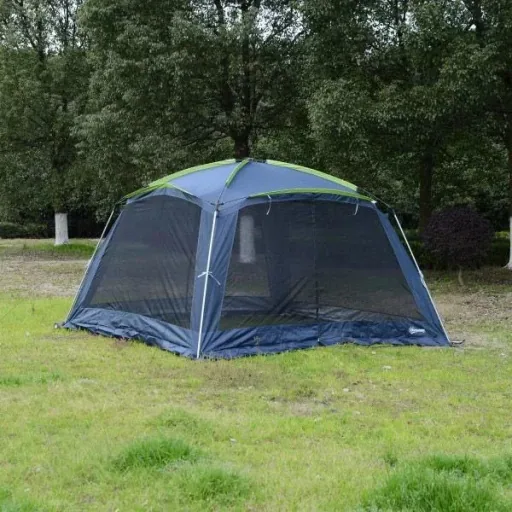 Camping tent dome tent for 5-8 people dark blue