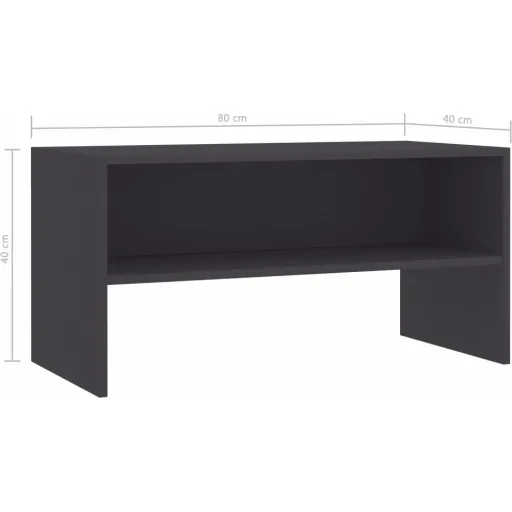 TV cabinet 80x40x40 cm chipboard grey