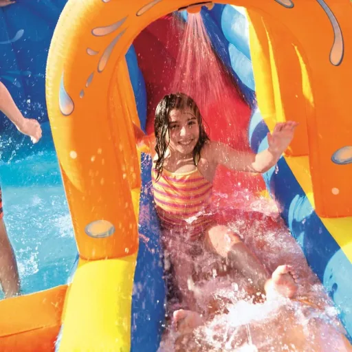 Inflatable water park with blower 420 x 320 x 260 cm