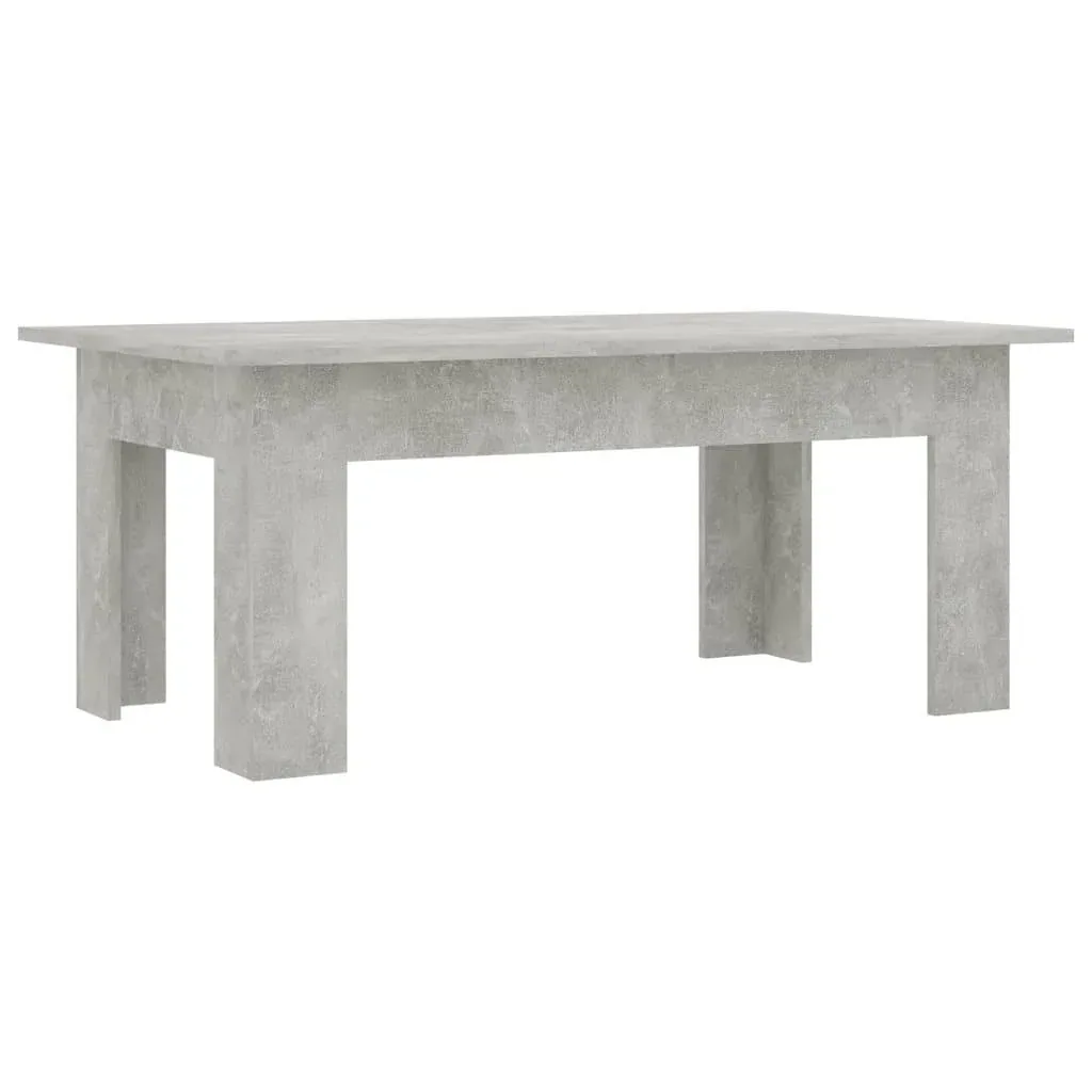 Coffee table 100x60x42 cm chipboard concrete grey