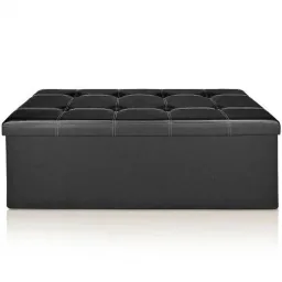 Multifunctional black bench 114 x 40 x 40cm