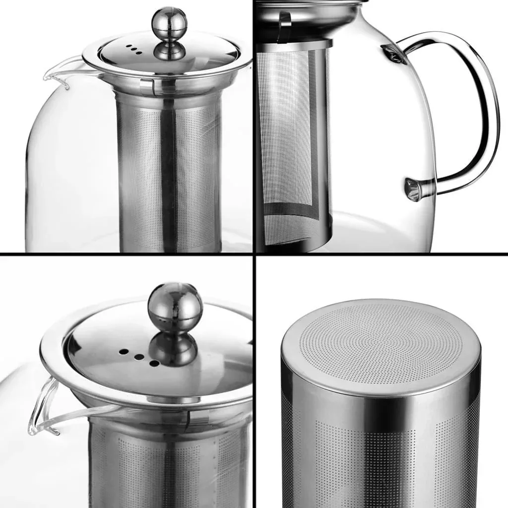 Glass teapot including warmer 1.5L