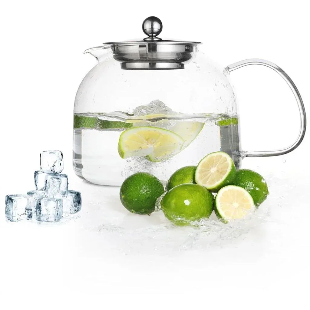 Glass teapot including warmer 1.5L