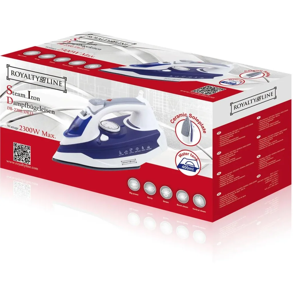 Steam iron - ceramic soleplate - 2300W - blue