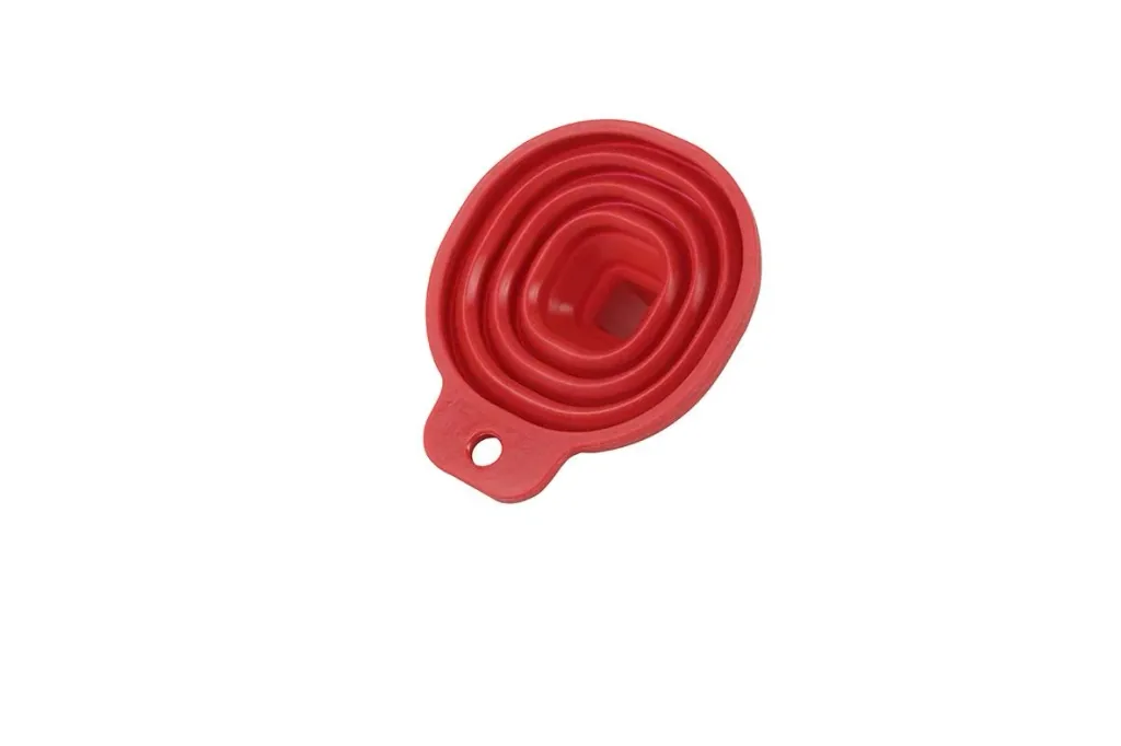 Foldable silicone funnel